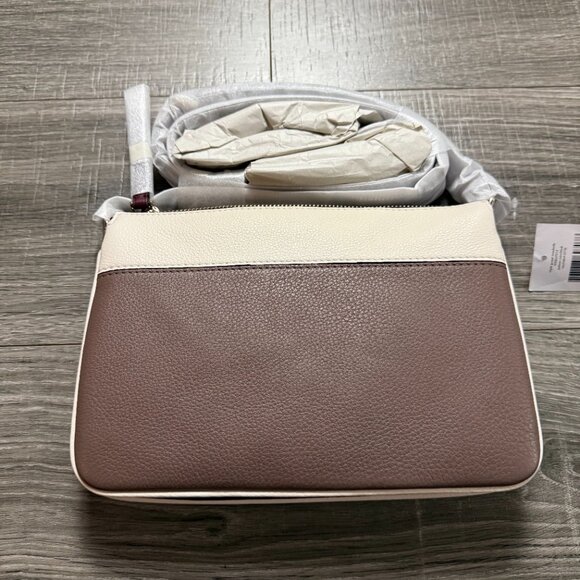 NWT Kate Spade New York Triple Gusset Color Block Crossbody Bag Purse Neutral - Picture 4 of 8